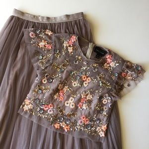 Needle & Thread two piece plum/lavendar